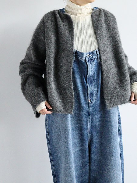 unfilstrech superkid mohair short cardigan 2024AW