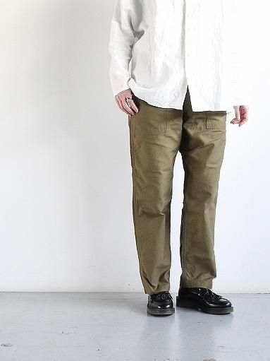 ARAN FATIGUE 46 - BACK SATIN / ARMY GREEN (MENS & LADIES