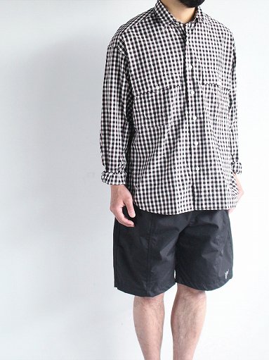 Porter Classic Gingham Check Shirt-Black | gulatilaw.com