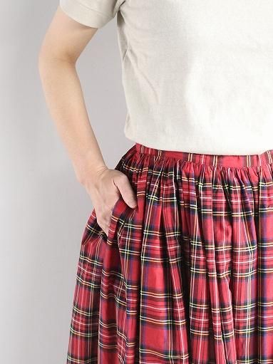 R＆D.M.Co- C/S TARTAN CHECK GATHER SKIRT (LADIES) - ALPOA