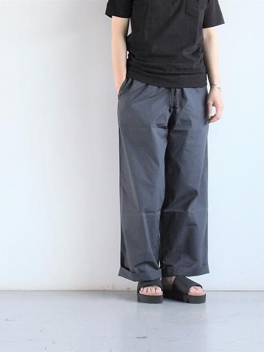 eleven 2nd Fine Cotton Poplin Wide Pants / Slate (LADIES)