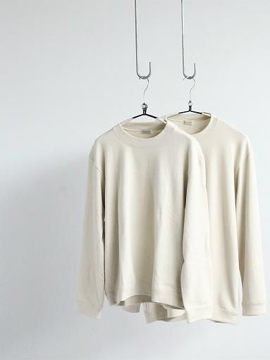 THE HINOKI Organic Cotton Crew Neck L/S T-Shirt / Oatmeal (MENS