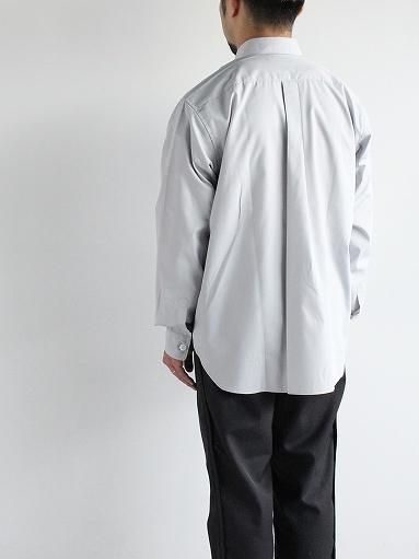 Sans limite BOX REGULAR COLLAR SHIRT - Grey TC Broad (MENS) - ALPOA