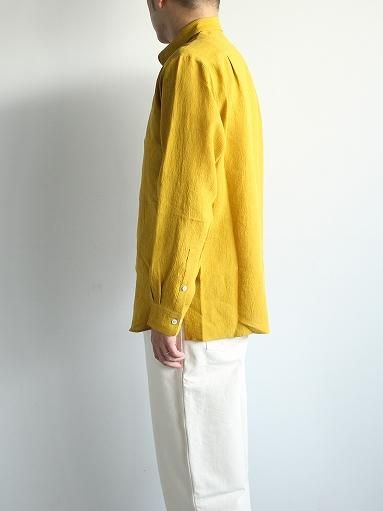 Cale Water Twist Linen Shirt / Yellow (MENS) - ALPOA