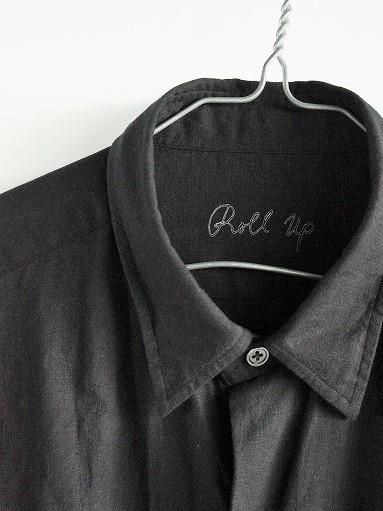 Porter Classic ROLL UP VINTAGE COTTON SHIRT - BLACK