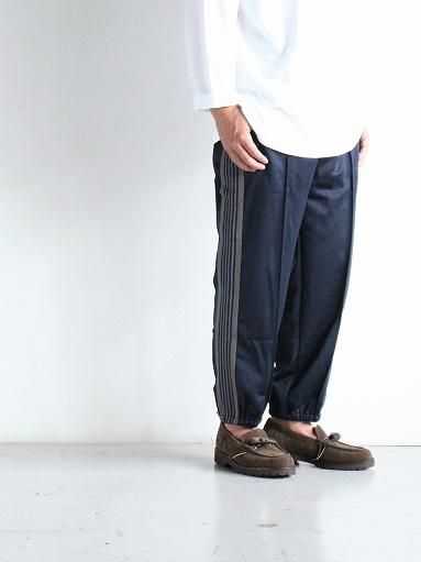 NEEDLES Zipped Track Pant - Poly Smooth / Navy (MENS & LADIES) - ALPOA