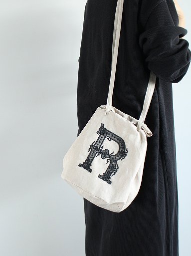 R&D.M.Co- (オールドマンズテイラー) EMBROIDERY DRAWSTRING BAG (刺繍 