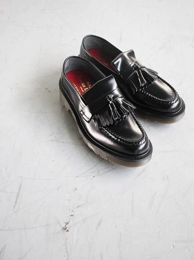 Loake / OLDMAN'S TAILOR Classic Tassel Loafer Shoe - Black Polish Leather  (MENS & LADIES) - ALPOA