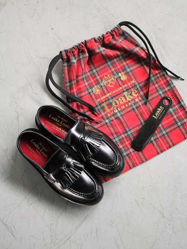 Loake / OLDMAN'S TAILOR Classic Tassel Loafer Shoe - Black Polish 