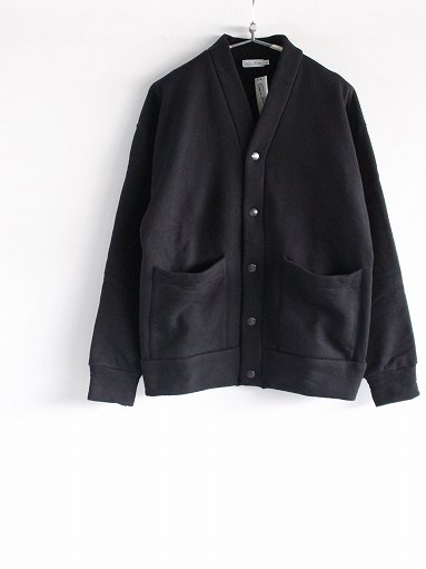 Sans limite 起毛裏毛 CARDIGAN / Black (MENS) - ALPOA