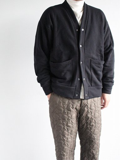 Sans limite 起毛裏毛 CARDIGAN / Black (MENS) - ALPOA