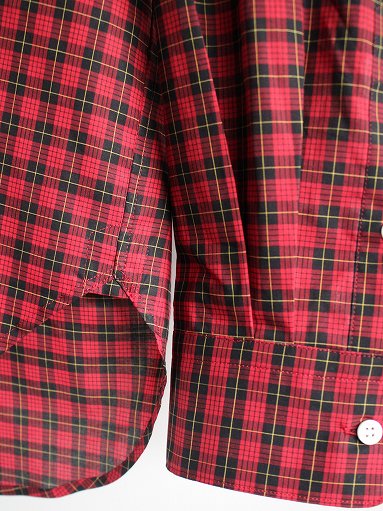 OLDMAN'S TAILOR DOUBLE POCKET SHIRTS / RED CHECK (MENS) - ALPOA