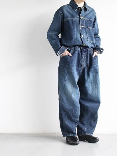 【LILOU】denim all in one