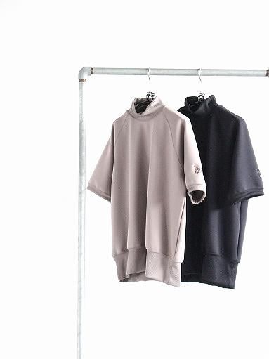 NEEDLES S/S Mock Neck Tee - PE/PU Jersey