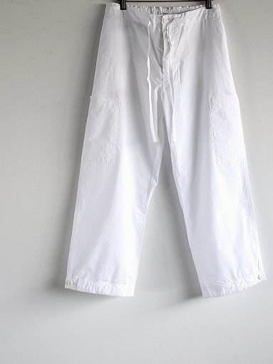 eleven 2nd カーゴパンツ (Fine Cotton Poplin Cargo Pants / White)