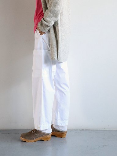 eleven 2nd カーゴパンツ (Fine Cotton Poplin Cargo Pants / White)