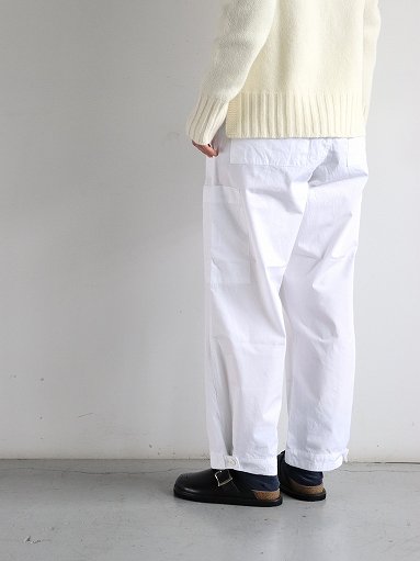 eleven 2nd カーゴパンツ (Fine Cotton Poplin Cargo Pants / White)