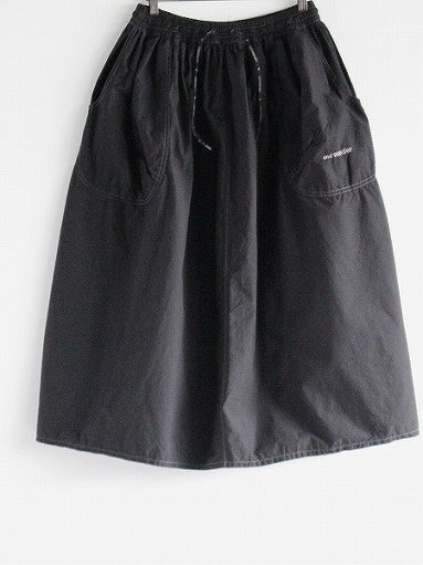 and wander CORDURA cotton rip skirt / Black