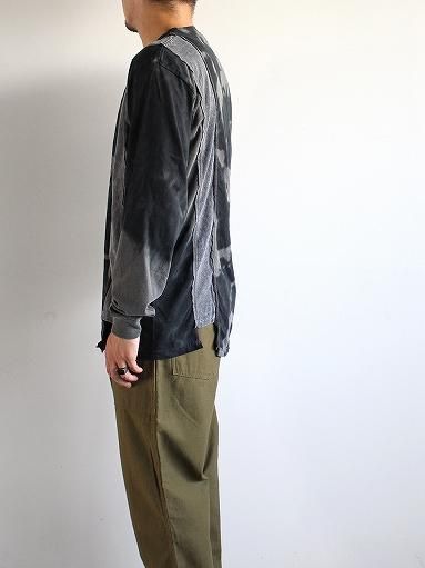 Rebuild By Needles / 5 Cuts L/S Tee - B&W Mishmash