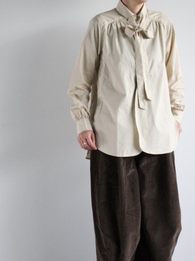NEEDLES Ascot Collar EDW Shirt - Cotton Broadcloth / Beige