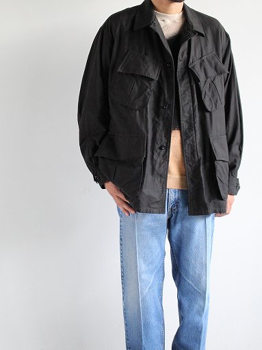 blurhmsROOTSTOCK　Cotton Linen Combat Tropical Jacket - Black