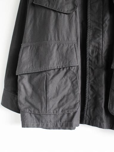 blurhmsROOTSTOCK Cotton Linen Combat Tropical Jacket - Black