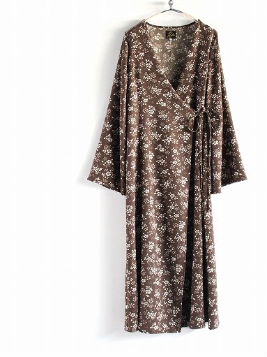 NEEDLES Wrap Dress - Wool Viera - Printed / Floral