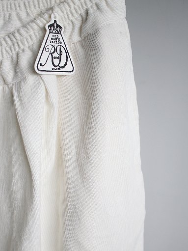 R＆D.M.Co-（オールドマンズテイラー）LINEN CORDUROY GUM PANTS / White