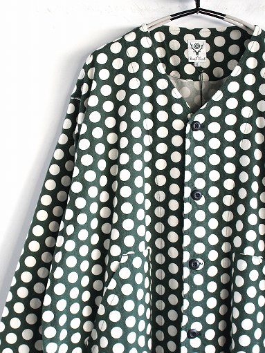 South2 West8 (S2W8) V Neck Army Dress - Flannel Pt. / Polka Dot