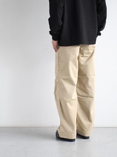 Sans limite (サンリミット) 2 TUCKS CHINO PANTS / BEIGE (2タックス 