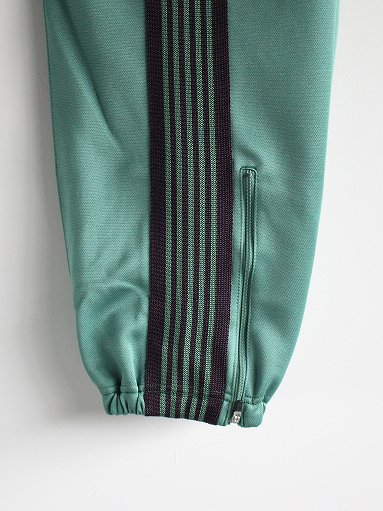 NEEDLES Zipped Track Pant - Poly Smooth / Emerald ＜2023SS 
