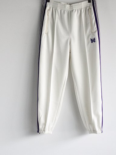 NEEDLES Zipped Track Pant - Poly Smooth / Ice White ＜2023SS 