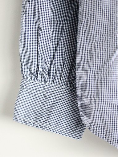 Porter Classic ROLL UP NEW GINGHAM CHECK SHIRT / NAVY (MENS & LADIES)