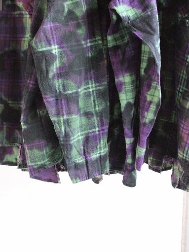 Rebuild By Needles　Flannel Shirt → 7 Cuts Wide Shirt / Uneven Dye