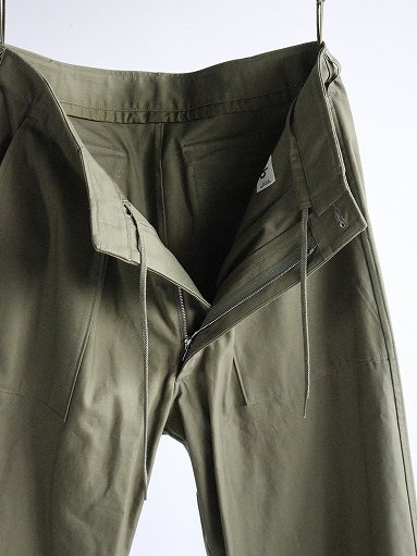 blurhms ROOTSTOCK Cotton Satin Baker Pants / Olive