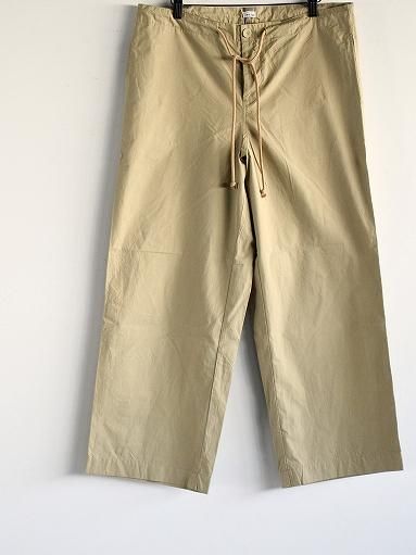 eleven 2nd Fine Cotton Poplin Wide Pants / Beige