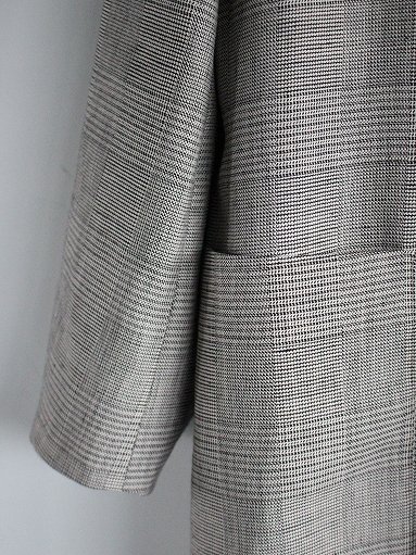 Cale Wool Linen Silk Jacket / Glen Check (C231F01J01)