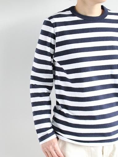 KIKKURA】eleven2nd ボーダーロングTシャツ eleven 2nd Cotton Border Jersey Long T-shirt