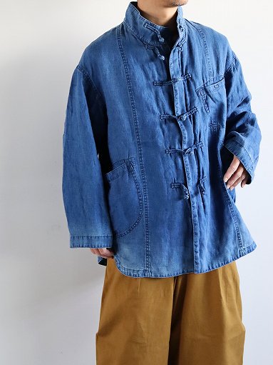 Porter Classic　INDIGO LINEN CHINESE JACKET