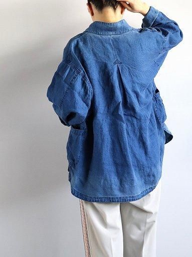Porter Classic INDIGO LINEN CHINESE JACKET