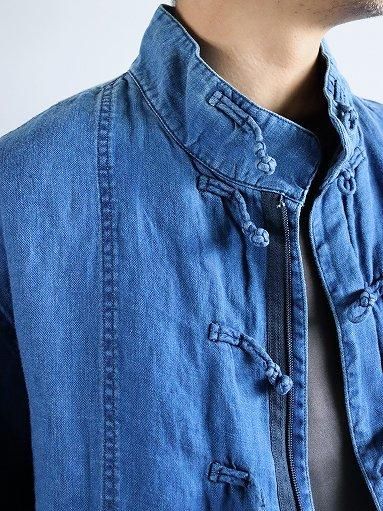 Porter Classic INDIGO LINEN CHINESE JACKET