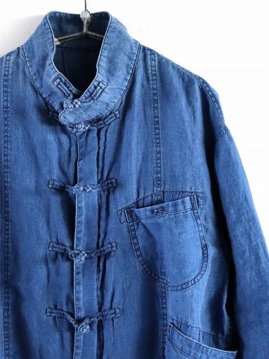 Porter Classic INDIGO LINEN CHINESE JACKET