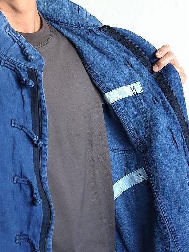 Porter Classic INDIGO LINEN CHINESE JACKET