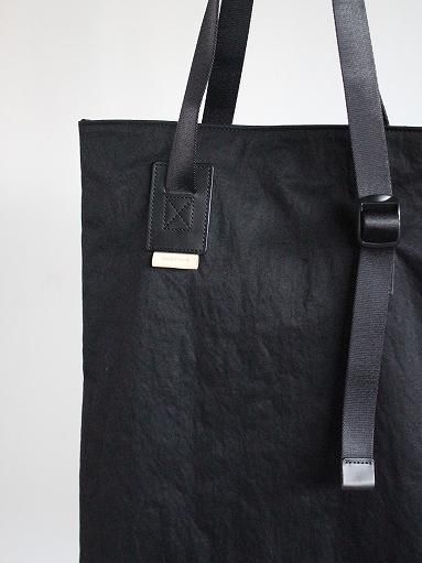 Hender Scheme 黒 レザー ハンドル付きトートバッグ Hender Scheme 黒 レザー ハンドル付きトートバッグ