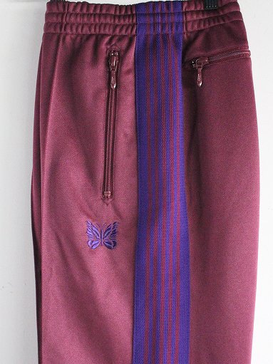 NEEDLES Zipped Track Pant - Poly Smooth / Wine ＜2023AW＞ (ニードルズ ジップドトラックパンツ)