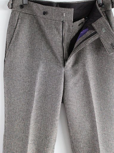 NEEDLES　Side Tab Trouser - Poly Glen Plaid / Beige (#NS143)