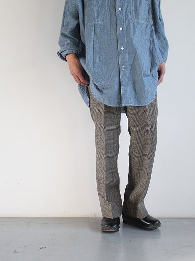 NEEDLES Side Tab Trouser - Poly Glen Plaid / Beige (#NS143)