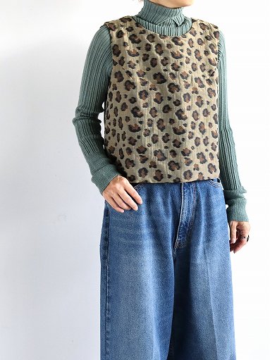 NEEDLES C.C. Vest - PE/C/CU/N Leopard Jq. / Khaki