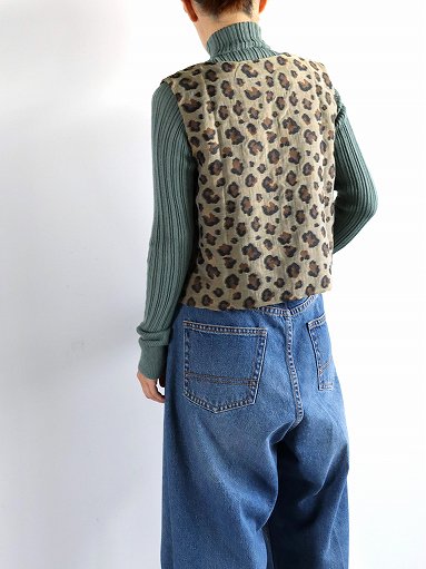 NEEDLES C.C. Vest - PE/C/CU/N Leopard Jq. / Khaki