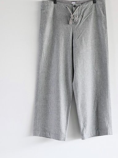 eleven 2nd / イレブンセカンド Wool Flannel Wide Pants / Lt.grey 